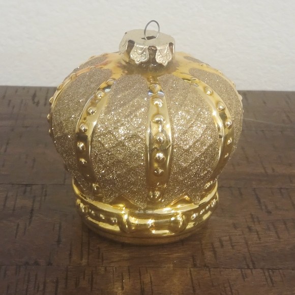 Other - Vintage Large Uniqe Glass Figural Royal Crown Christmas Ornament Bridgerton